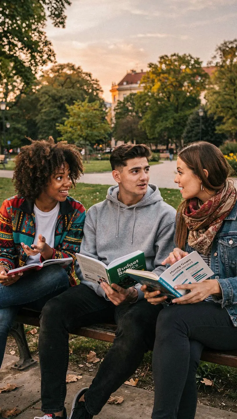 Pénzügyi önállóságot támogató könyvek, amelyek motiváló üzeneteket közvetítenek.
